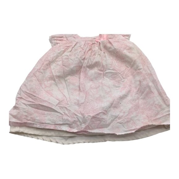 Piper & Posie Dress Baby Girl 3-6M Pink‎ & White Floral Ruffle Sleeve Bow Accent - Picture 8 of 11